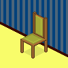 pixel chair in a room